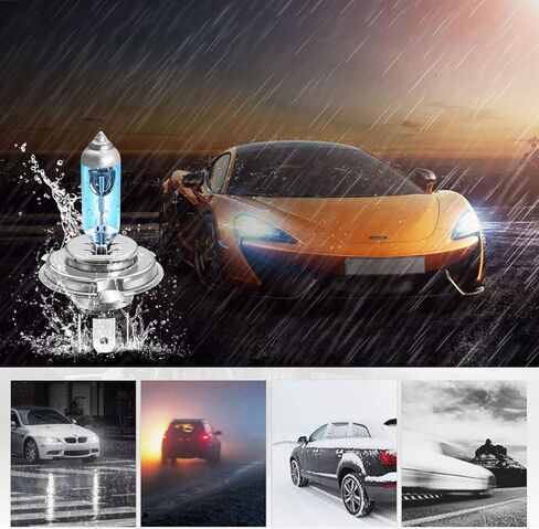 WinPower H4 60W 55W مصباح هالوجين عالي السطوع 9003 HB2 بديل ضوء الدراجة النارية 5500K، حزمة من 2 in Kuwait