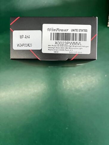 WinPower H4 60W 55W مصباح هالوجين عالي السطوع 9003 HB2 بديل ضوء الدراجة النارية 5500K، حزمة من 2 in Kuwait