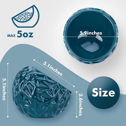 Raised Cat Food Bowl，Tilted Elevated Cat Bowls Anti-Vomiting, Ceramic Cat Dishes for Protecting Pet’s Spine, Backflow Prevention, Indoor Cats and Small Size Dogs, Dark Green, Stress Free… in Saudi Arabia