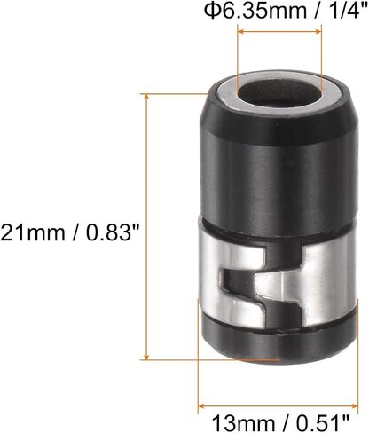 5pcs Magnetic Screw Ring Holder Removable Bit Magnetizer for 1/4" Hex Shank Screwdriver Power Bits, Black in Saudi Arabia