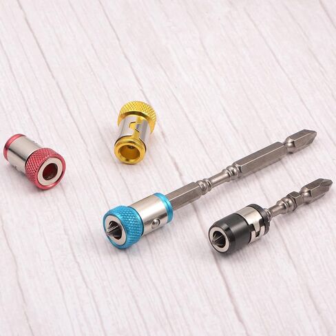 5pcs Magnetic Screw Ring Holder Removable Bit Magnetizer for 1/4" Hex Shank Screwdriver Power Bits, Black in Saudi Arabia