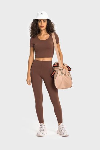 سراويل ضيقة للتمرين من ألتيلاند للنساء مع جيوب، سراويل يوجا للتحكم في البطن، كابريس رياضي لرفع المؤخرة في صالة الألعاب الرياضية 25 بوصة in Kuwait