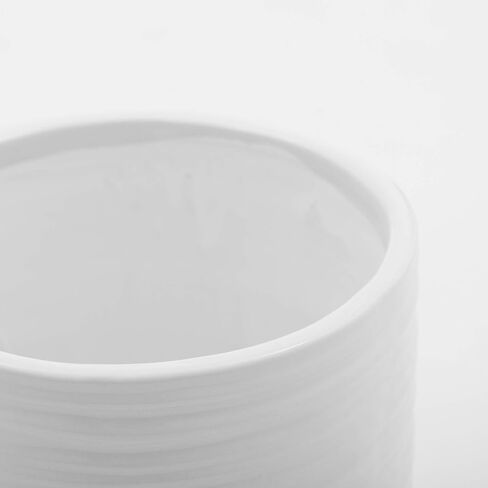 Torre & Tagus 901461 Ripple Ceramic Cylinder Vase, Medium, White in Saudi Arabia