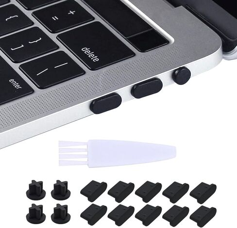 14 Pcs Dust Plugs Cover for MacBook Air 13.6" 15.3" M3 A3113 A3114 M2 A2681 A2941 M1 A2337 A2179 A1932,MacBook Pro 14" 16" M3-M1 Pro/Max,MacBook Pro 13 M1 M2 A2338/Pro 15, USB C Anti Dust Plug Caps in Saudi Arabia