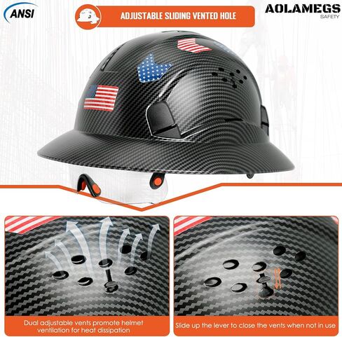 Carbon Fiber Pattern Full Brim Hard Hat with Visor-OSHA Approved Construction Safety Helmet for Men Women,ANSI Z89.1 Vented Reflective Hardhat with Hard Hat Chin Strap,6-Point Suspension in Saudi Arabia