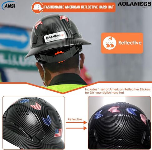 Carbon Fiber Pattern Full Brim Hard Hat with Visor-OSHA Approved Construction Safety Helmet for Men Women,ANSI Z89.1 Vented Reflective Hardhat with Hard Hat Chin Strap,6-Point Suspension in Saudi Arabia