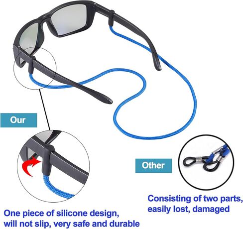 Sunglasses Strap, Eyeglasses String Holder Straps Rope, 3pcs Premium Sunglasses Chains, Leash Eyewear Retainer and Glasses Strap for Men Women kids - Sunglass Lanyard Cord Neck Retainer(3pcs Black) in Saudi Arabia