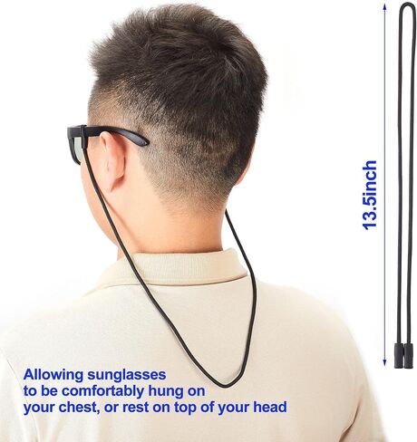 Sunglasses Strap, Eyeglasses String Holder Straps Rope, 3pcs Premium Sunglasses Chains, Leash Eyewear Retainer and Glasses Strap for Men Women kids - Sunglass Lanyard Cord Neck Retainer(3pcs Black) in Saudi Arabia