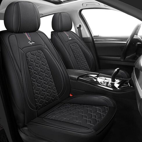 Tapha Executive Leatherette Car Seat Cover & Cushion Set, Breathable and Water-Resistant, Universal Fit for Car SUV & Truck (Front Seats Only, Beige) (TAP-01-A4) in Saudi Arabia