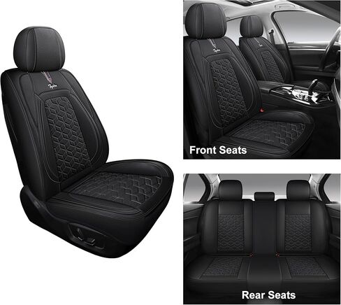 Tapha Executive Leatherette Car Seat Cover & Cushion Set, Breathable and Water-Resistant, Universal Fit for Car SUV & Truck (Front Seats Only, Beige) (TAP-01-A4) in Saudi Arabia