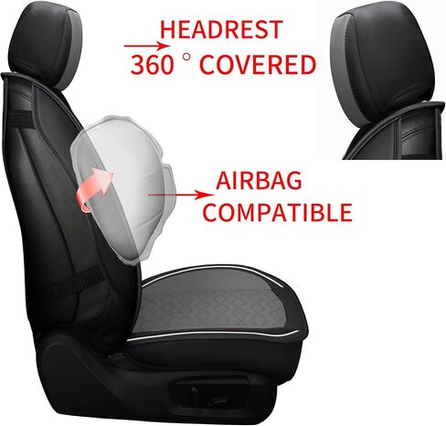 Tapha Executive Leatherette Car Seat Cover & Cushion Set, Breathable and Water-Resistant, Universal Fit for Car SUV & Truck (Front Seats Only, Beige) (TAP-01-A4) in Saudi Arabia