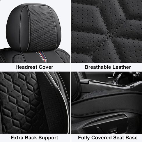 Tapha Executive Leatherette Car Seat Cover & Cushion Set, Breathable and Water-Resistant, Universal Fit for Car SUV & Truck (Front Seats Only, Beige) (TAP-01-A4) in Kuwait