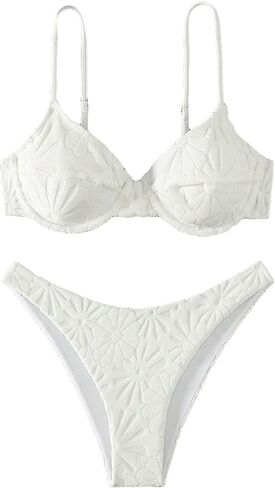 SOLY HUX Women's Two Piece Swimsuit Bathing Suits Solid Underwire Bikini Sets in Kuwait