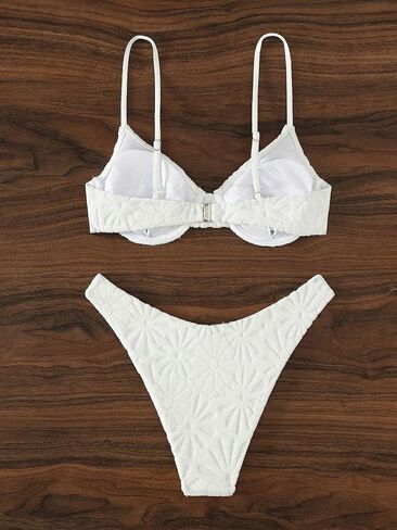 SOLY HUX Women's Two Piece Swimsuit Bathing Suits Solid Underwire Bikini Sets in Kuwait