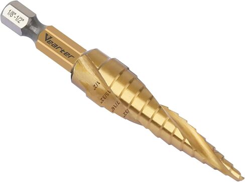 HSS لولبية الأخدود المزدوج الناي خطوة الحفر بت، 1/8 "- 1/2" بت 13 خطوة M2 المواد Unibit عرافة عرقوب لحفر ثقوب في الفولاذ المقاوم للصدأ ورقة الألومنيوم معدن الخشب البلاستيك PVC in Kuwait