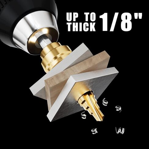 HSS لولبية الأخدود المزدوج الناي خطوة الحفر بت، 1/8 "- 1/2" بت 13 خطوة M2 المواد Unibit عرافة عرقوب لحفر ثقوب في الفولاذ المقاوم للصدأ ورقة الألومنيوم معدن الخشب البلاستيك PVC in Kuwait