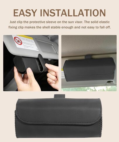 Sunglasses Holder for Car,Car Accessories Car Sunglasses Holder,Car Visor Sunglasses Case,Auto Eyeglasses Organizer Box,Sun Visor Organizer Eyeglasses Protective Storage Box in Saudi Arabia