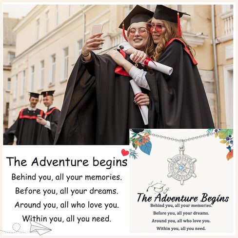 Tarsus Graduation Gifts for Her 2022, Rotate Compass Necklace High School College Graduation Gifts for Women Girls Daughter Best Friends Sister in Saudi Arabia