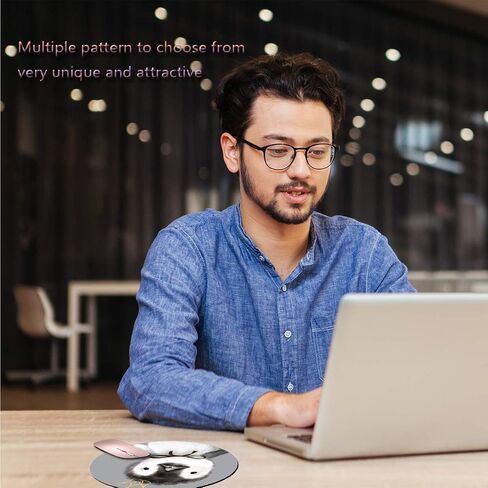 لوحة ماوس مستديرة، وسادات ماوس دائرية مطاطية غير قابلة للانزلاق مصممة خصيصًا للمنزل والمكتب، مقاس 7.9 × 7.9 بوصة in Saudi Arabia