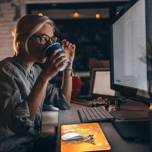 لوحة ماوس مستديرة، وسادات ماوس دائرية مطاطية غير قابلة للانزلاق مصممة خصيصًا للمنزل والمكتب، مقاس 7.9 × 7.9 بوصة in Saudi Arabia