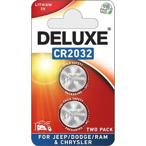 Key Fob Replacement Battery for Jeep Dodge Ram Chrysler (Cherokee Caravan Town & Country Charger Compass Durango Challenger Journey Renegade Pacifica Patriot) Remote Fobik (2-Pack) (Check Fit Guide)