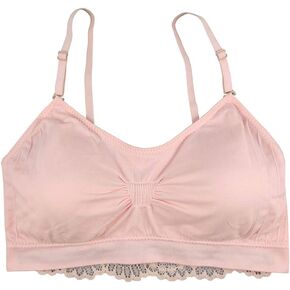 Coobie Seamless Lace Back Scoopneck Bra (Full Size, Heavenly Pink)