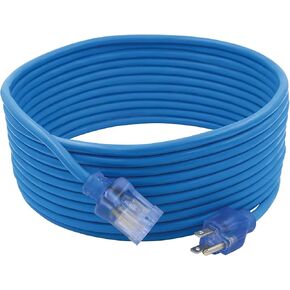 Clear Power 25ft Oil Resistant Heavy Duty Extension Cord 14/3 SJTOW, 3 Prong Grounded Plug, 15-Amp Power Cord for Farms and Ranches, Black, DCOC-0082-DC