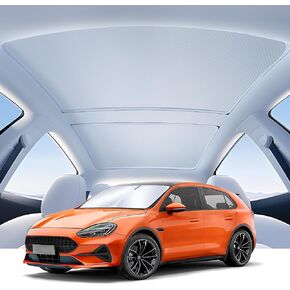 2024 Upgrade Sunshade Roof, No-Sagging Sunroof Shade with Windshield Sunshade Compatible for Tesla Model 3 2017-2024, Blocks 99% UV, 3PCS Grey