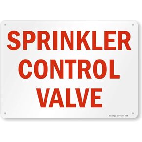 SmartSign "Sprinkler Control Valve" Label | 10" x 14" Laminated Vinyl