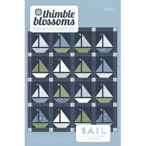 SAIL Fat Quarter Friendly Quilt Pattern by Thimble Blossoms 70" x 80" Quilt