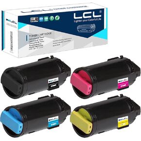 LCL Remanufactured Toner Cartridge Replacement for Xerox VersaLink C605 C600 C600N C600DN 106R03899 106R03896 106R03897 106R03898 (4-Pack Black, Cyan, Magenta, Yellow)