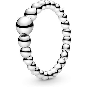 Pandora Strings Of Beads Ring - Sterling Silver Ring for Women - Layering or Stackable Ring - Gift for Her - Sterling Silver - Size 5, With Gift Box