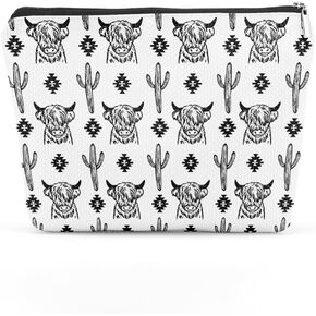TBT Inspired Make Up Bag Cosmetic Bag for Women Western Country Music Lover Gift Merch Vintage Cute Cowgirl Graphic Cowboy Skull Bag for Friends Female Birthday Christmas