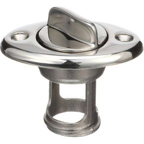 Seachoice Stainless Steel Marine Boat Garboard Drain & Plug, Polished Finish