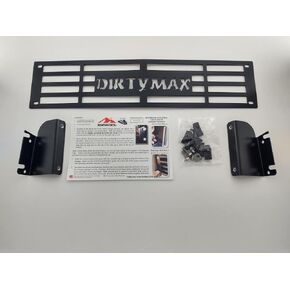 "DIRTYMAX" Stainless Steel Powder Coated Black Bumper Grille Insert Compatible with 2015-2019 Chevy Silverado 2500 3500 HD M2M #400-70-1