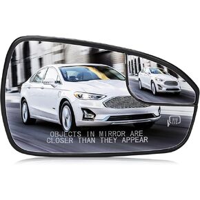 Passenger Side Mirror Glass Replacement for Ford Fusion 2013 2014 2015 2016 2017 2018 2019 2020 Towing Heated Replace W/Back Plate for ‎Ford Fusion DS7Z17K707B & DS7Z-17K707-B
