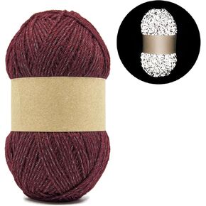 Reflective Yarn,Crocheting/Knitting Scarves,Hats,Socks,Masks and Other Glow in The Dark Yarn Projects,Reflective Thread has 230 Yards/3.5oz per roll
