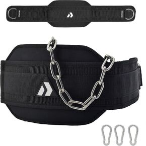 Dip Belt for Weight lifting | Weight Lifting Belt with Chain | Heavy Duty Steel Chain Dip Weight Belt for Men, Women, Bodybuilding, Pull ups, Squats, Powerlifting, Weightlifting | Nextnoid