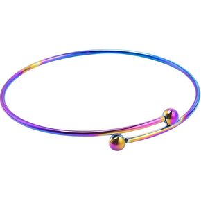 Jude Jewelers Stainless Steel Classic Simple Plain Open Cuff Stackable Bangle Bracelet