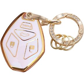 for Mitsubishi Key Fob Shell Keyless Remote Key with Keychain Fit for Mitsubishi Eclipse / Galant / Lancer (3 Buttons Black)