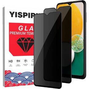 2+2 Privacy Screen Protector for Samsung Galaxy A14 5G (2 Pack) Front Private Tempered Glass Screen Protector +(2 Pack) Camera Lens Protector, Anti-Scratch, [Anti-Spy] - Black