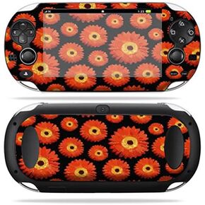MightySkins Skin Compatible with PS Vita PSVITA Playstation Vita Portable wrap Sticker Skins Orange Flowers