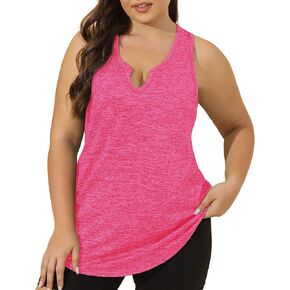 FOREYOND قمصان بدون أكمام للتمرين بمقاس كبير للنساء برقبة على شكل حرف V بدون أكمام، قمصان لليوجا والجيم in Kuwait