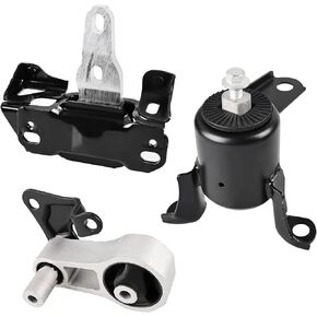 JDMON 3Pcs Engine Motor & Transmission Mount Kit Replacement for Ford Fiesta 1.6L Manual Trans 2011 2012 2013 2014 2015 2016 Compatible with A5566, A5507, A5515, 8V5Z6038B, 8V5Z6068A, AE8Z6068A