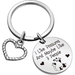 Possums Mom Jewelry Opossum Jewelry Best Friend Keychain Daughter Gift Possums Inspired Gift