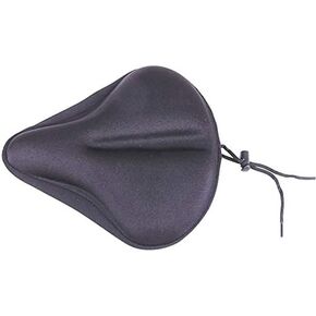 Large Bike Seat Cushion with Drawstring- Extra Soft Gel Bicycle Seat - Non-Slip Bike Seat Pad Cover - Fits Cruiser and Stationary Bikes, Indoor Cycling(Black)