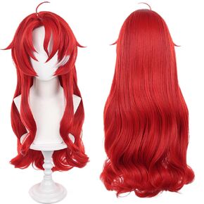 Amine Game Honkai Star Rail Cosplay Acheron Wig Blue Purple Hair Long Straight Wigs with Bangs for Women Halloween, Comic Con, Cosplay Show Wigs