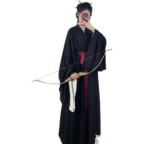 Women's Chinese Traditional Ancient Han Dynasty Hanfu Costume with Belt Halloween Party Long Robe Outfit