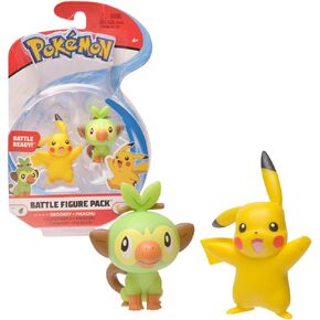 Pokemon New Sword and Shield Battle Action Figure 2 Pack - Munchlax and Scorbunny 2-Inch Figures