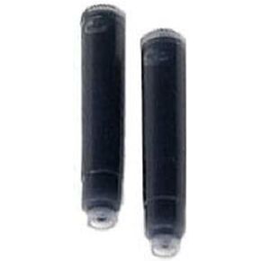 Muji Aluminum Body Fountain Pen Cartridge Refills,2 Black Ink Refills